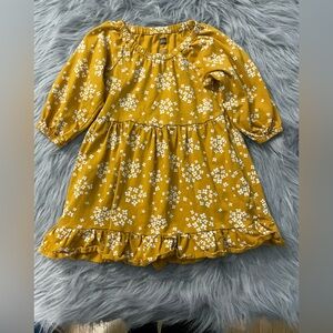 Tea Collection Mustard Floral Dress